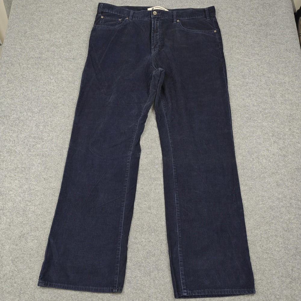 Gap Pants Mens 40x32 Blue Corduroy Chino Straight Fit 5-Pocket Regular
